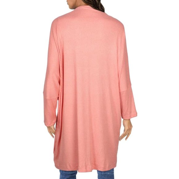 ANTHROPOLOGIE MARONIE Open Lightweight Cardigan w/ Pockets in Coral Size Medium - Picture 2 of 3